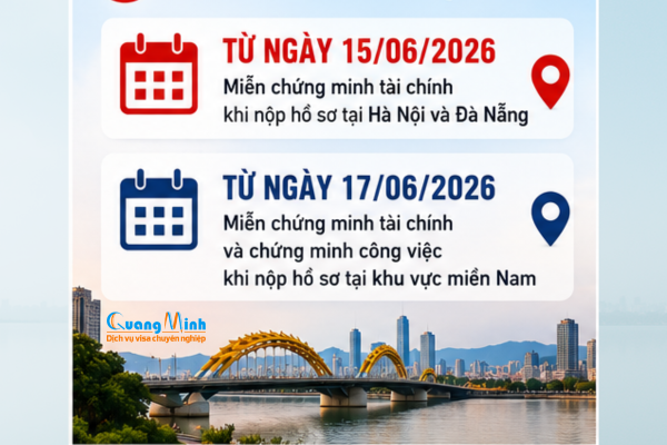 Xin visa Trung Quốc miễn chứng mịnh tài chính - quang minh visa